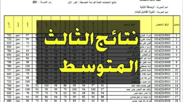 فوراً.. استعلم عن نتائج الثالث متوسط 2025 دور ثالث لجميع المحافظات من خلال موقع وزارة التربية العراقية